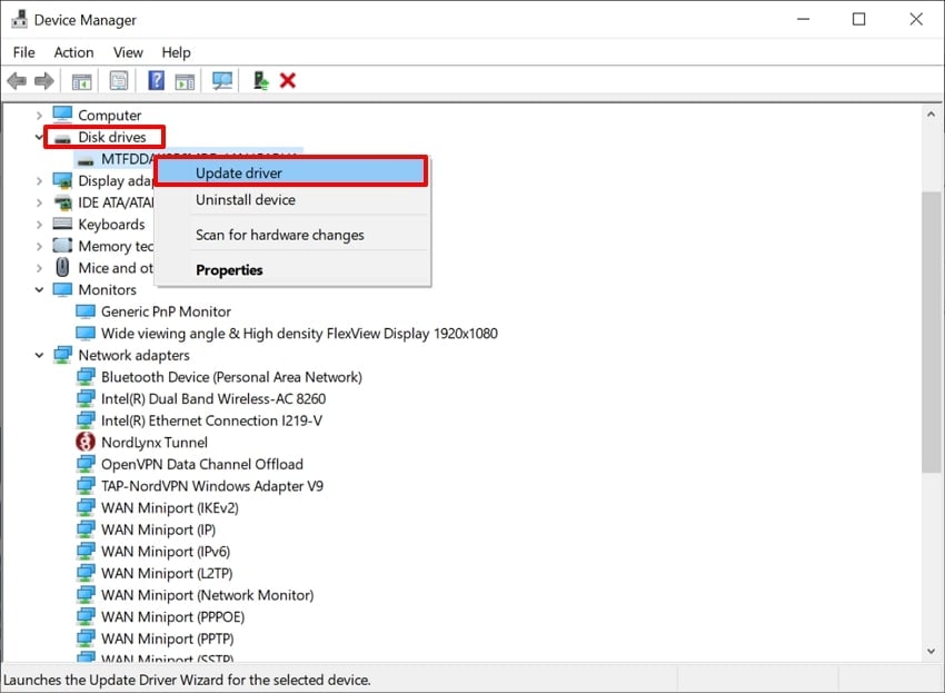 update drivers in device manager