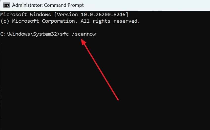 run sfc scan command