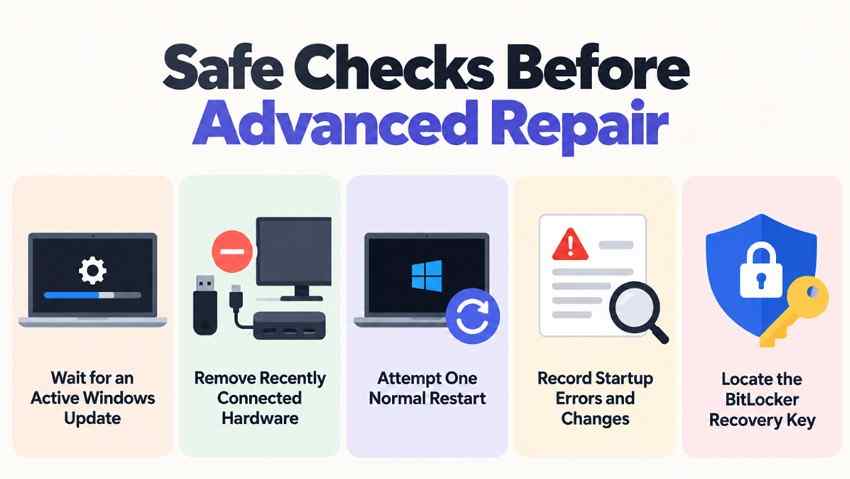 safe checks before advanced repair