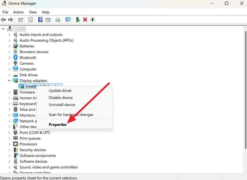 device manager driver properties