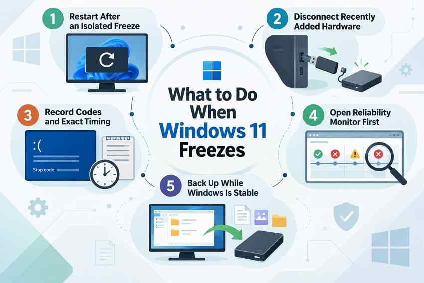 safe actions after windows freezes