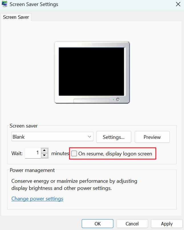 turn on logon screen