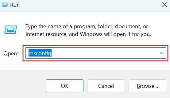 run dialogue box