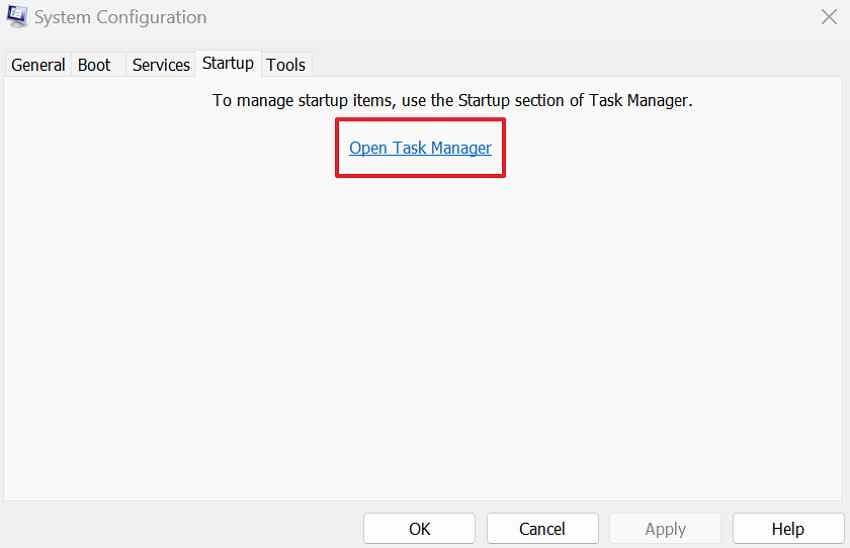 open task manager