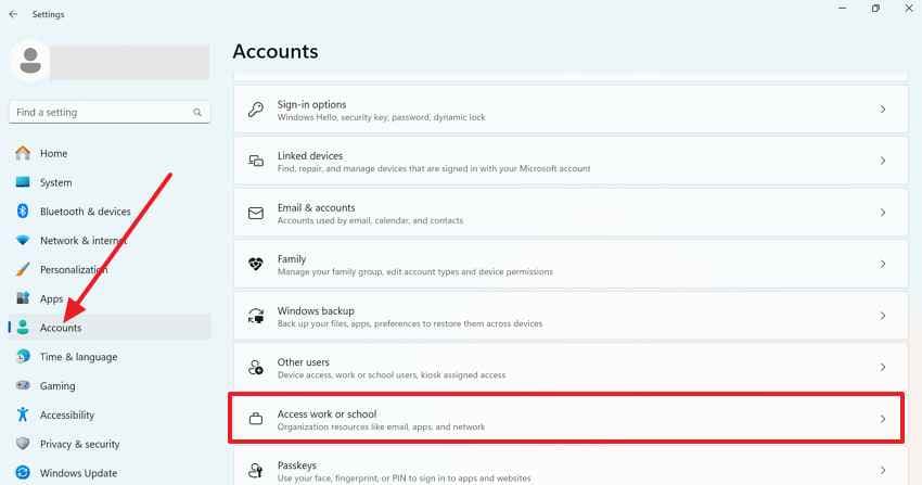 check school accounts