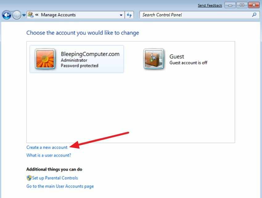 create new admin account