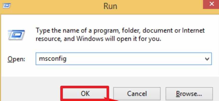 run msconfig command