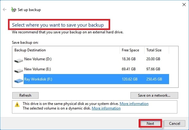 select location to save outlook pst file