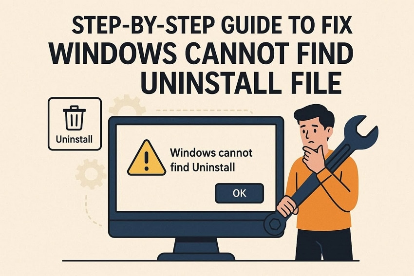 fix windows cannot find uninstall file