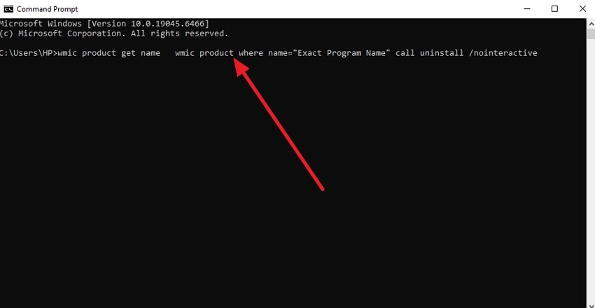 open command prompt run wmic scan