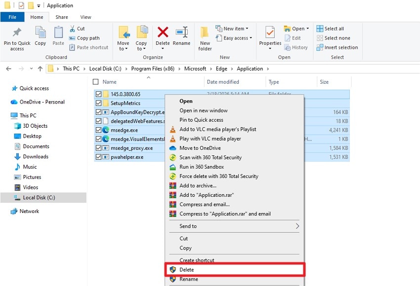 remove program from folder