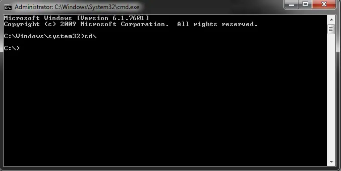 buka jendela command prompt