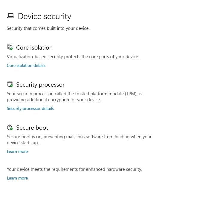 windows defender device security 