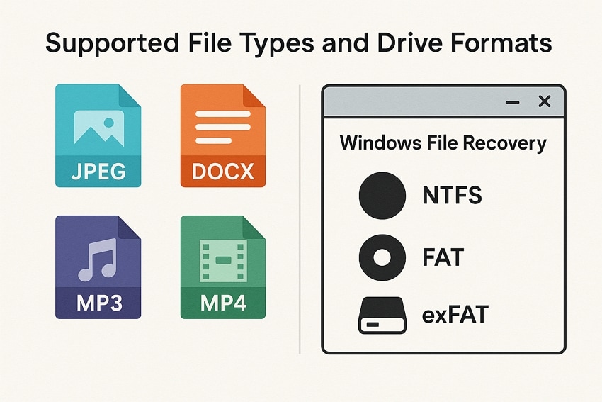 supported file types drive formats