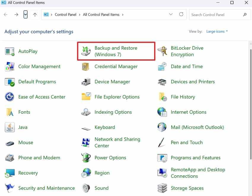 open backup and restore