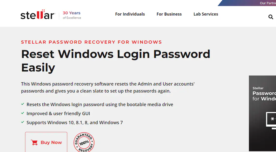 stellar password recovery для windows