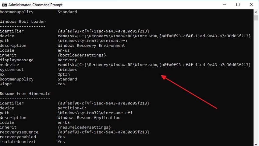 pick current identifier recovery sequence