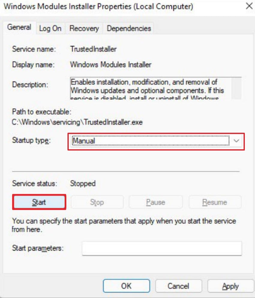 select manual to start