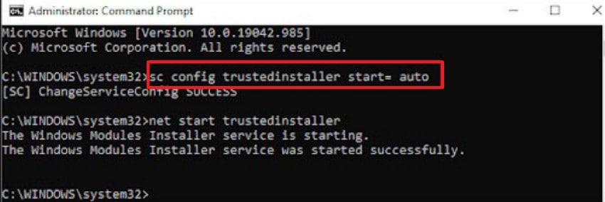 type command and hit enter