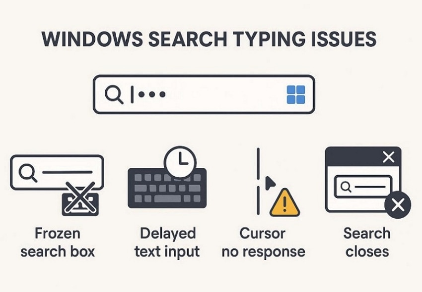 forms of windows search type issue