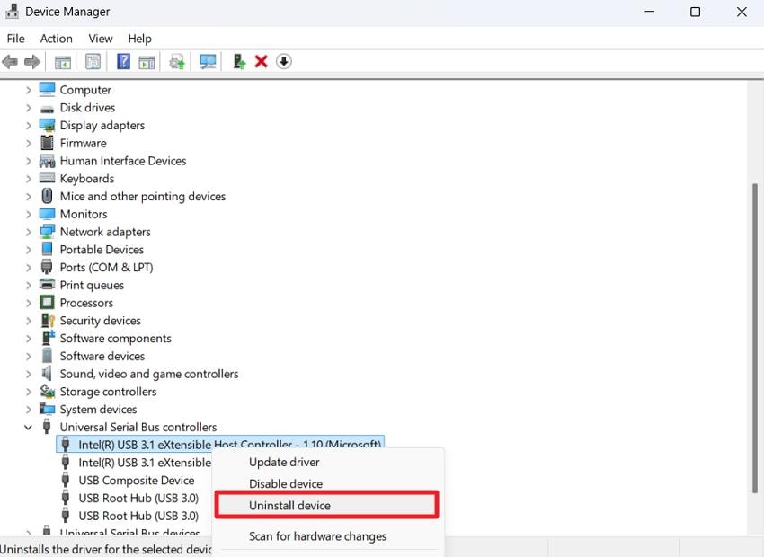 reinstall usb drivers