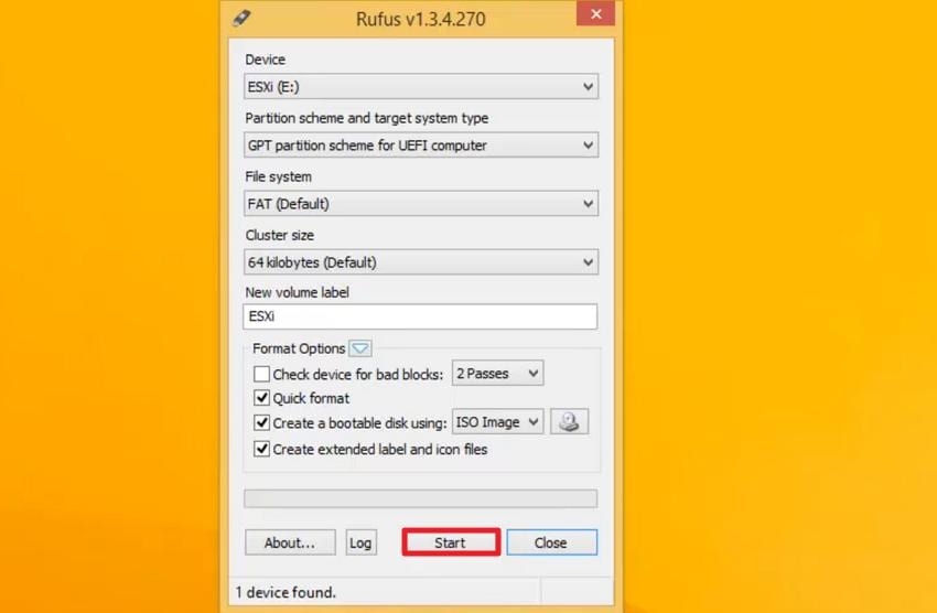 use rufus to format usb