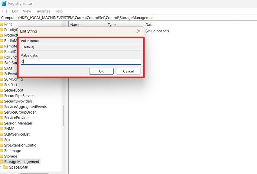 change key value in regedit