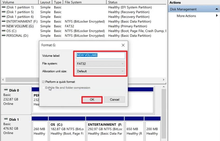 select file system press ok