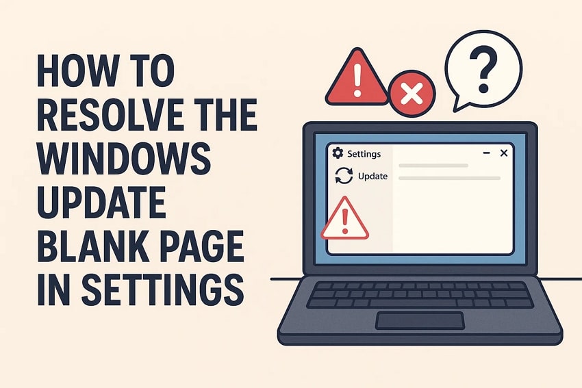 windows update white screen