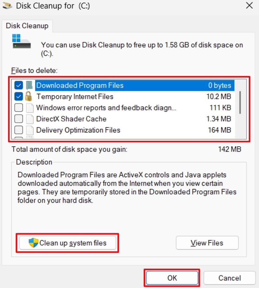 files to delete clean system files