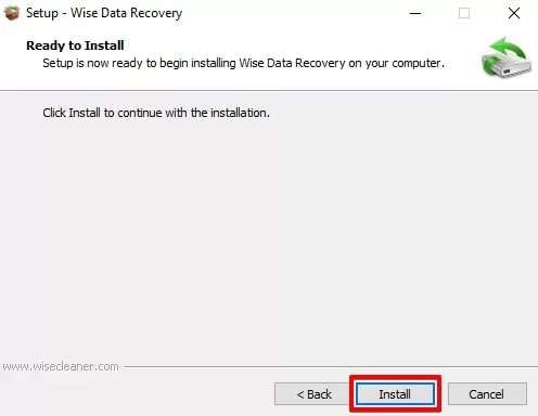 Wise Data Recovery Software installieren