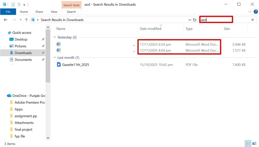 choose desired file verision