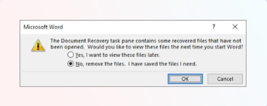 choose desired option hit ok button