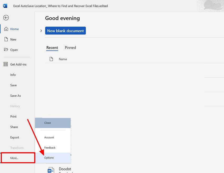 click more to select options