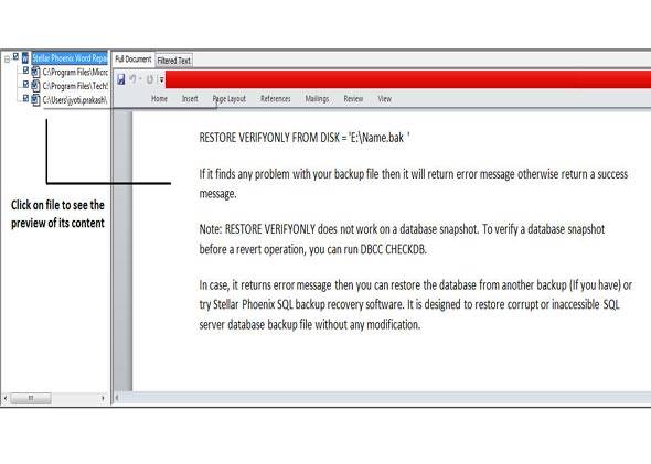 fix Word file problems with content error step 3