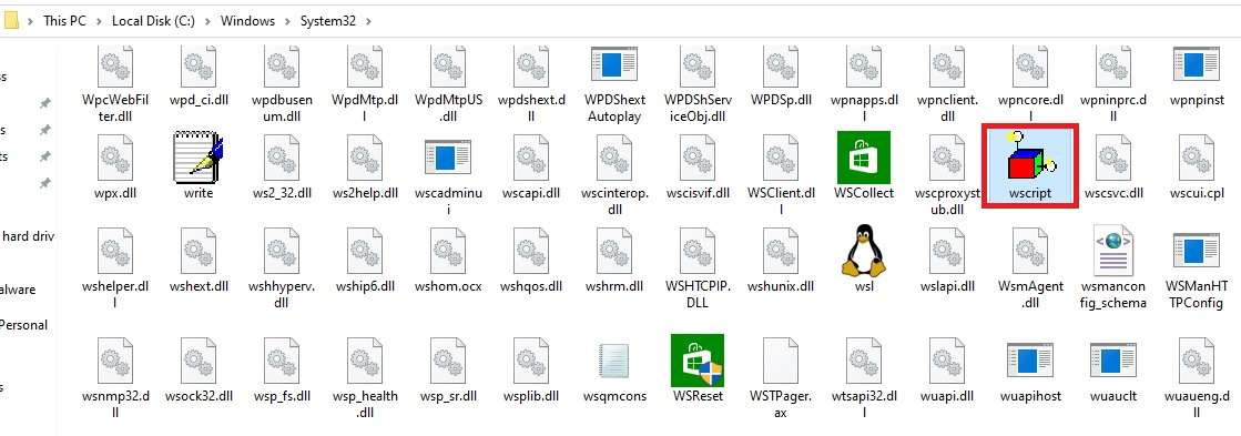 wscript exe file