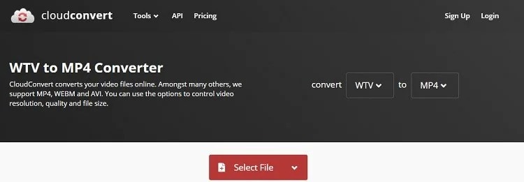 convert wtv to mp4 online free with cloudconvert