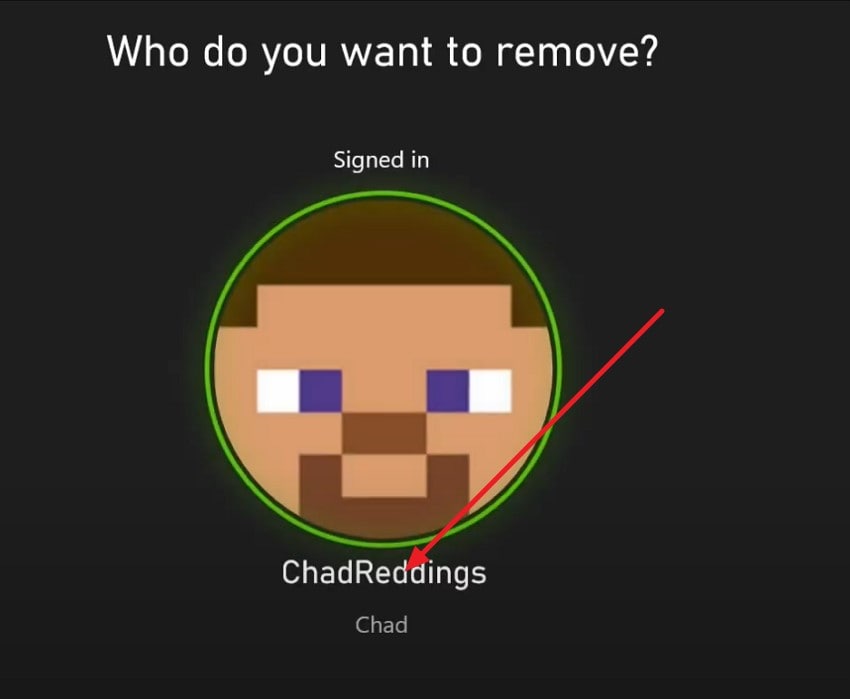 remove selected xbox account