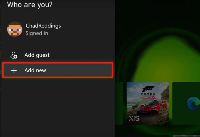 press add new to add profile