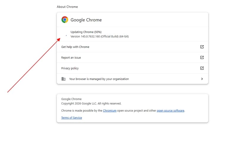 check for browser updates