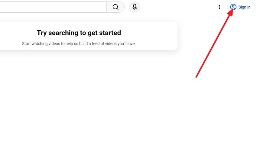 press sign in to log in again