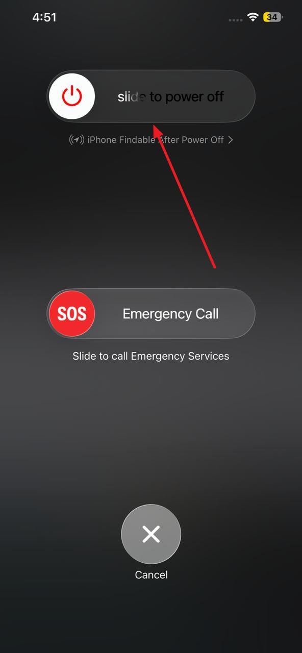 restart your ios device