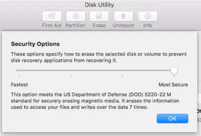 secure erase free space mac