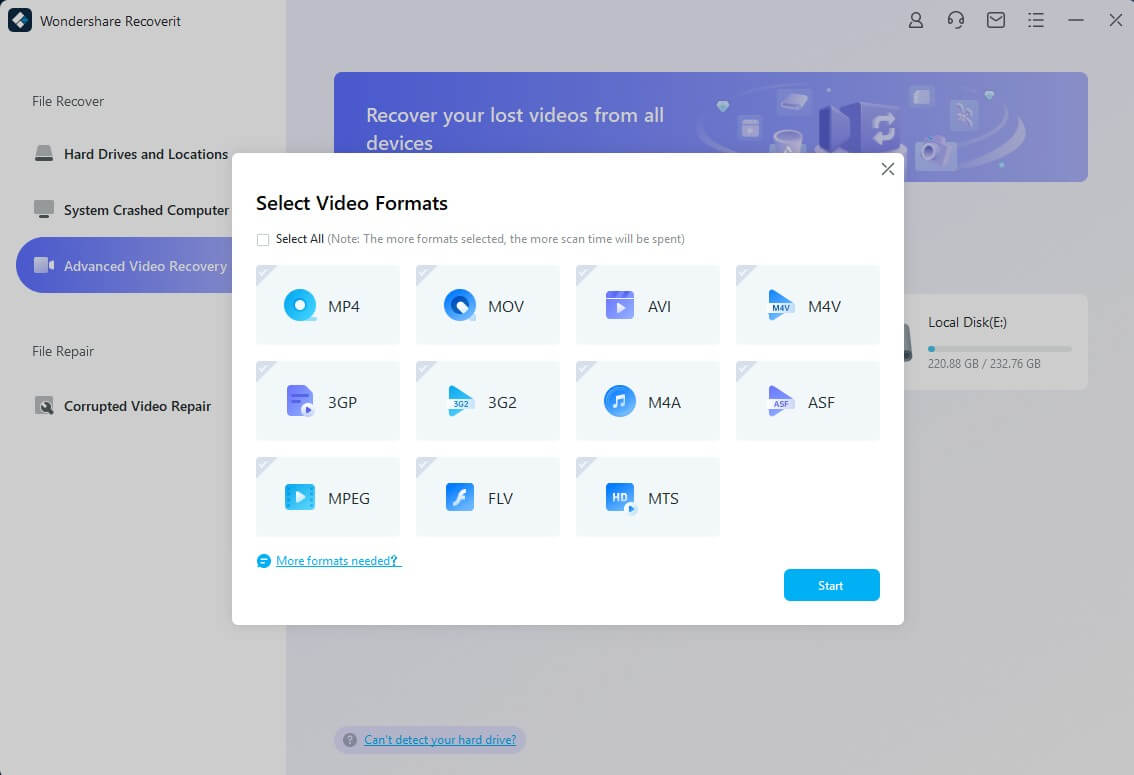 advanced video recovery for large-scale video content