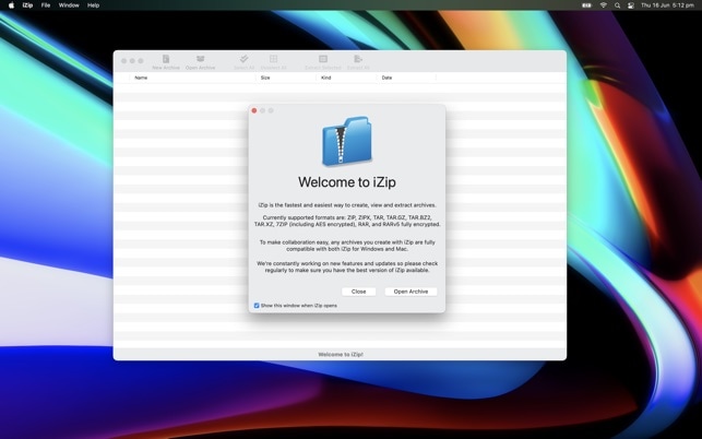 izip zip tool for mac