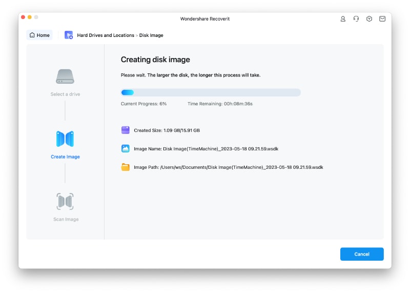 creating the disk image