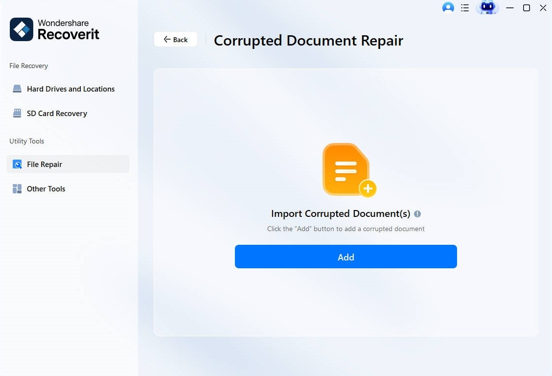 corrupted document repair