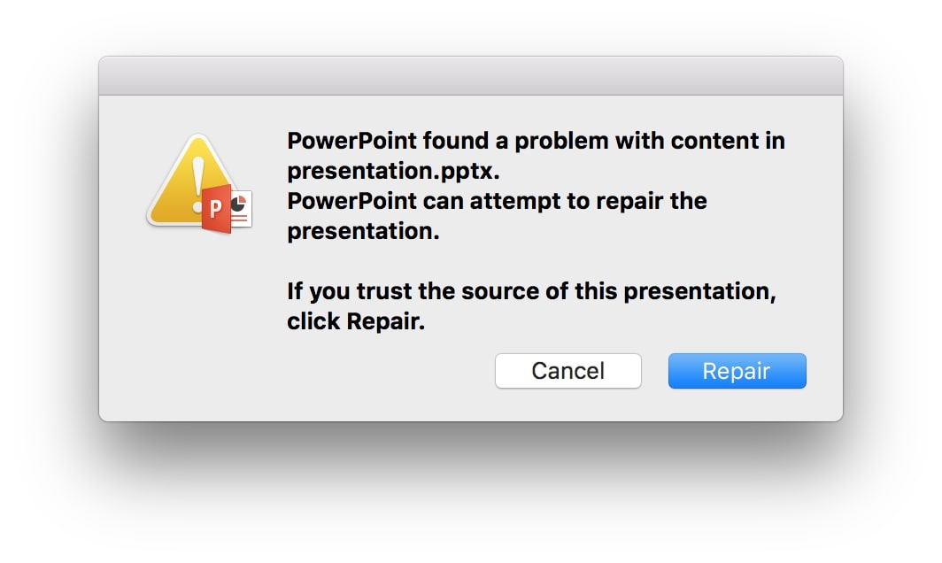 repair the corrupted files