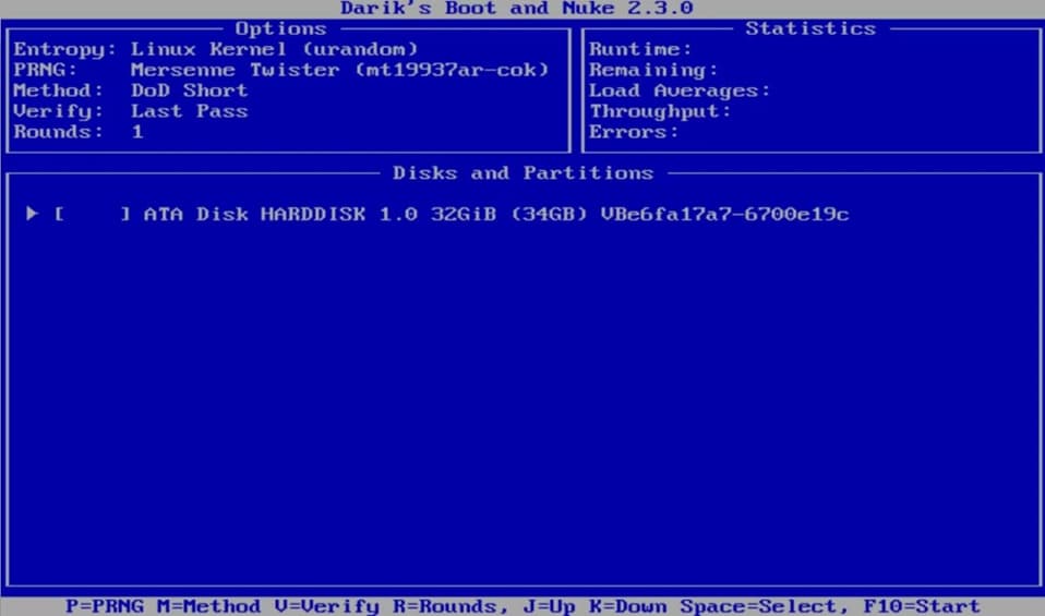 bootable media options 