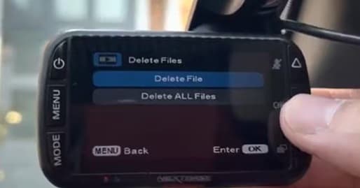 delete videos from next base camera 